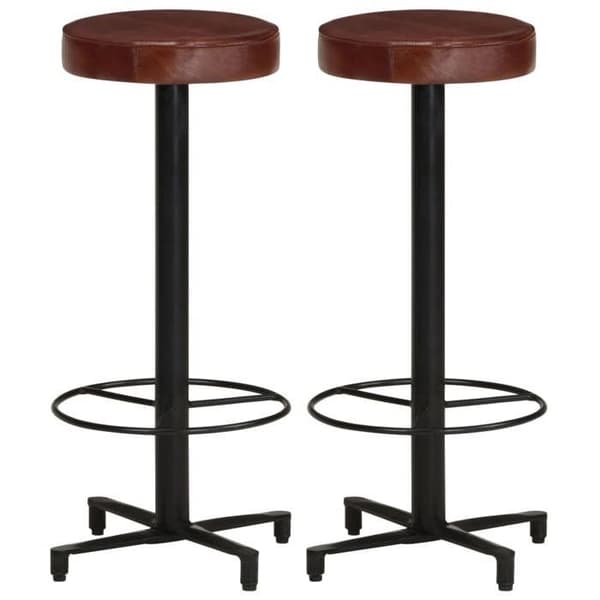 Maison Exclusive - Baarijakkarat 2 kpl 76 cm aitoa nahkaa