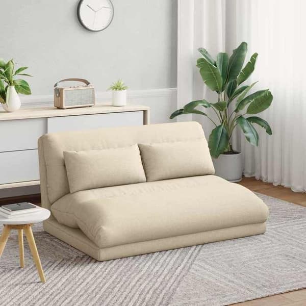 Maison Exclusive - Justerbar gulvstol Creme Stof