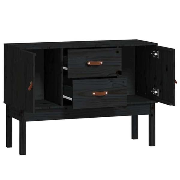 Maison Exclusive - Buffet Musta 110x40x78 cm Massiivipuu