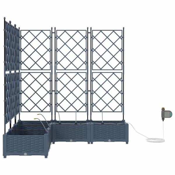 Maison Exclusive - Puutarhakori 5 kpl Harmaa 120 x 120 x 126 cm PP
