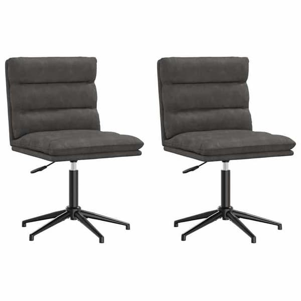 Maison Exclusive - Matstolar set om 2 svart konstläder