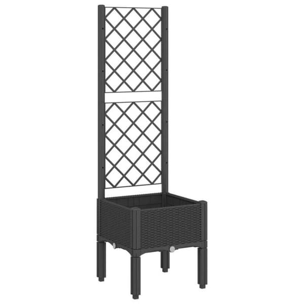 Maison Exclusive - Plantekasse med sort trellis 40x40x142 cm PP