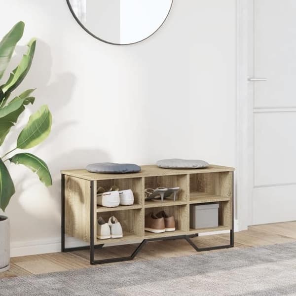Maison Exclusive - Skoskåp ek sonoma 90x38x45,5 cm