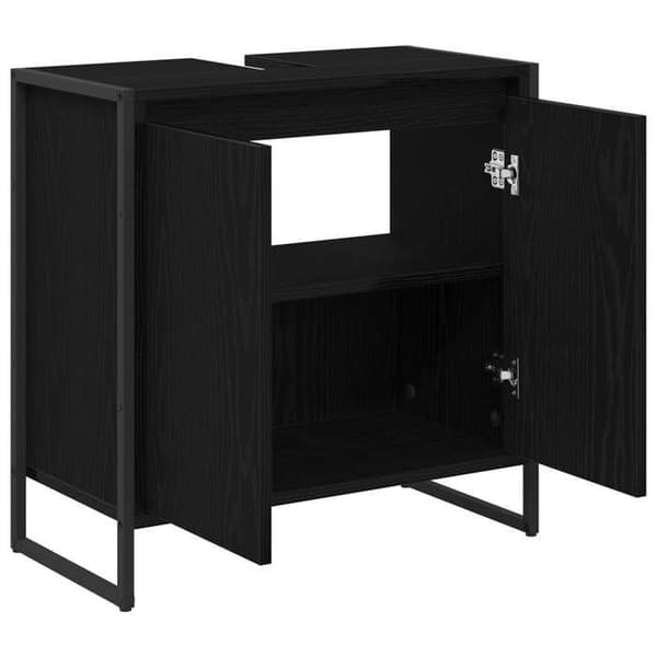 Maison Exclusive - Badeværelsesskab Sort eg 60 x 30 x 60 cm