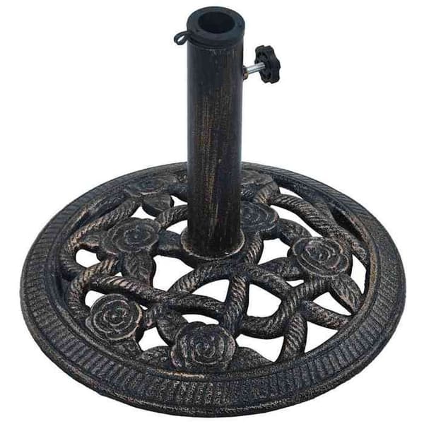 Maison Exclusive - Sort og bronze parasolfod 9 kg 40 cm støbejern