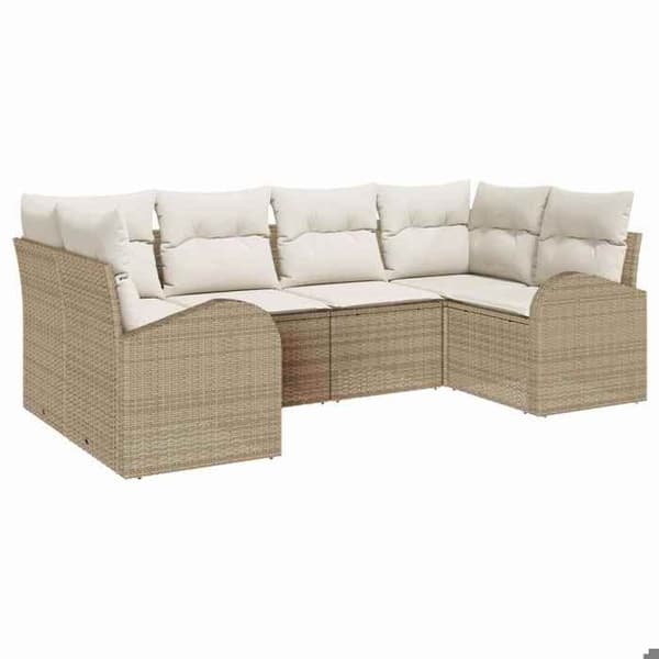 Maison Exclusive - 6 osan beige puutarhakalustesarja