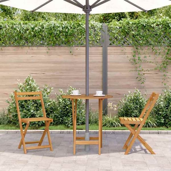 Maison Exclusive - Fällbord för trädgård 70 cm i solid akaciaträ