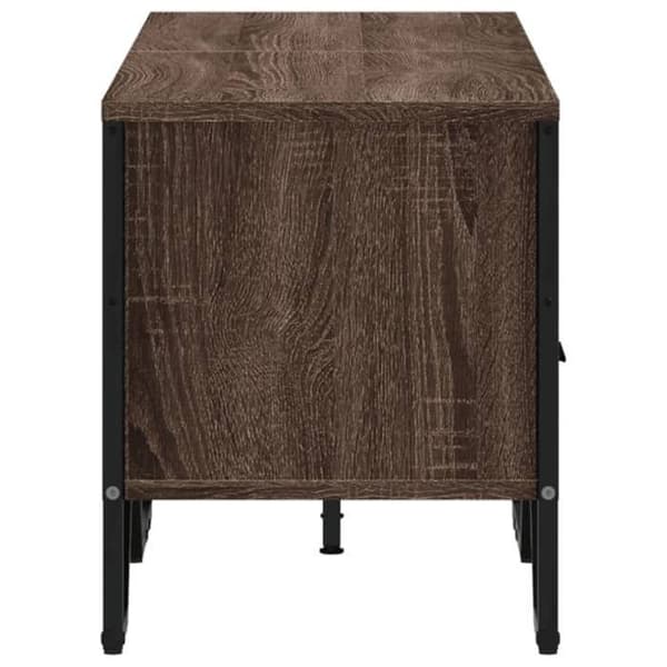 Maison Exclusive - TV-møbel i brunt egetræ 122x34x41 cm i ingeniørtræ