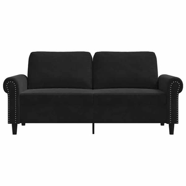 Maison Exclusive - Musta 2-paikkainen sohva 140 cm Sametti