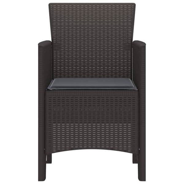 Maison Exclusive - Trädgårdsstol 2 st Brun Polypropen brun