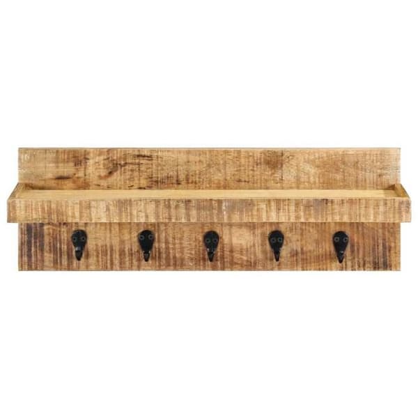Maison Exclusive - Væghængt tøjstativ 60x15x20 cm Solid rå mangotræ