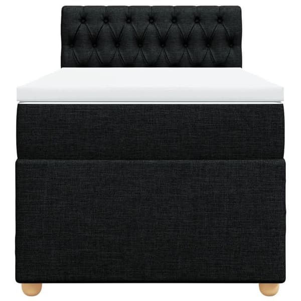 Maison Exclusive - Sengesofa med lamelbund og madras Sort 80x200 cm Stof