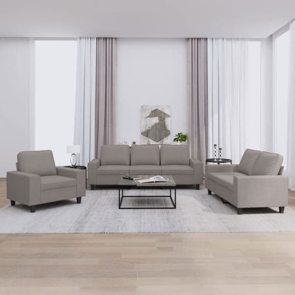 Maison Exclusive - 3 kpl taupe kangassohvasetti