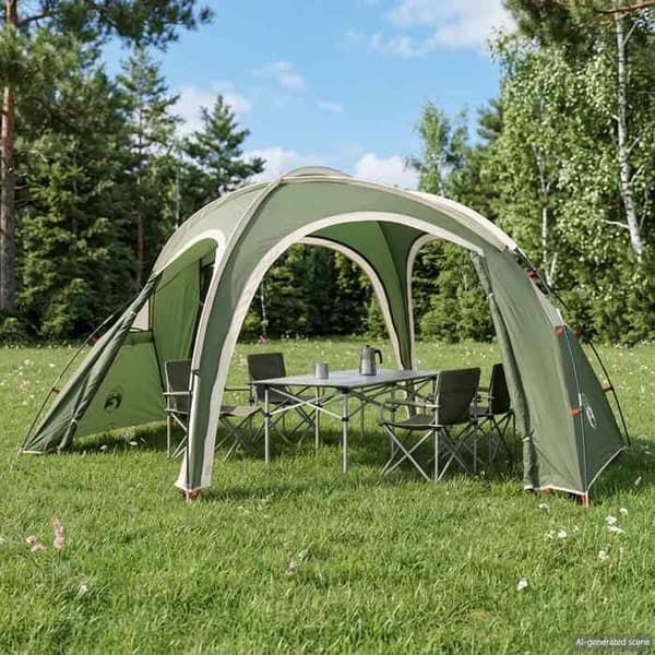 Trekkingtält - EXKLUSIVT HEM - 280x336 cm - Polyester 185T - Vattentät PU - Snabb montering