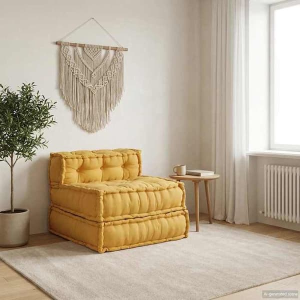 Maison Exclusive - Gul modulsoffa 70x70x54 tyg
