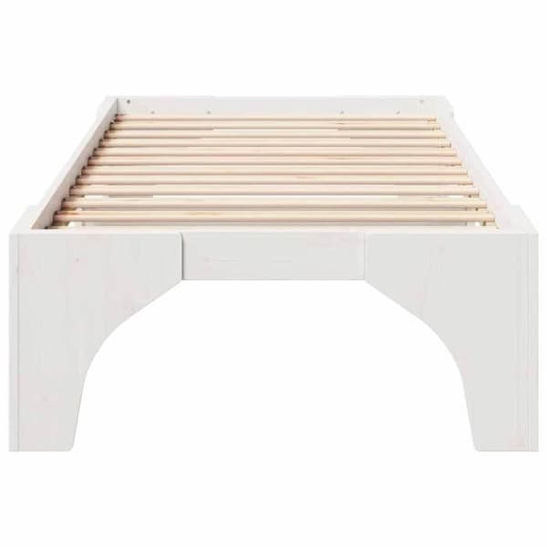 Maison Exclusive - Sängram Vit 80 x 200 cm Massivt trä