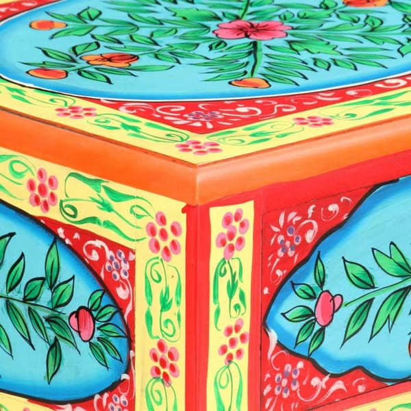 Maison Exclusive - Håndmalet konsolbord 80x35x75 cm Mango træ Gul