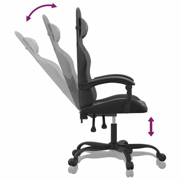 Maison Exclusive - Spelstol Svart och grå Konstläder
