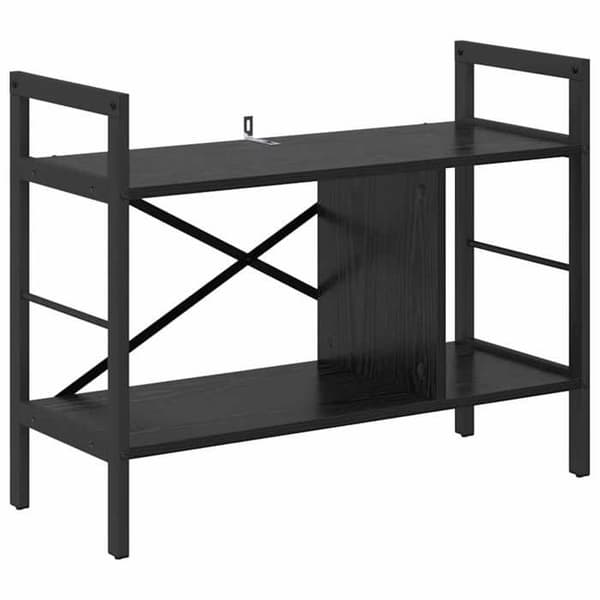 Bibliotek - EKSKLUSIV HUS - 75 x 30 x 58,5 cm - Ingeniørtræ - Robust stålramme - Industriel stil Ej specificerat