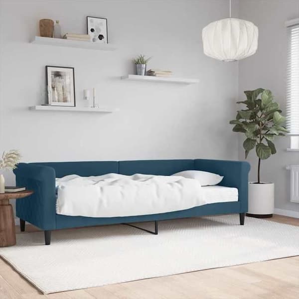 Maison Exclusive - Sininen 80x200 cm samettipäivävuode patjalla