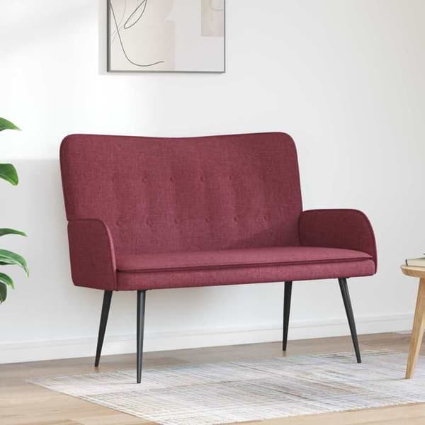 Maison Exclusive - Sofa 2 pladser Bordeaux 115 x 61 x 87 cm Stof
