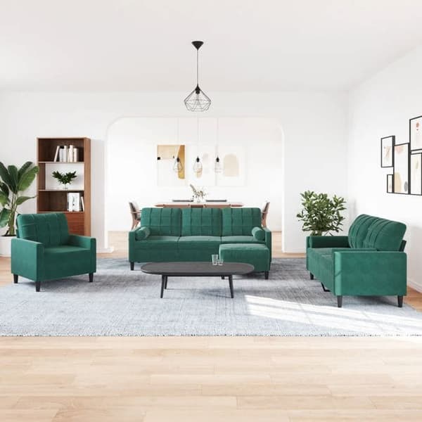 Maison Exclusive - Sæt af 4 sofaer med puder og velourpuder