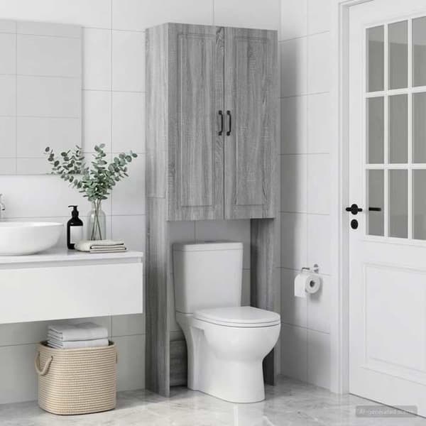 Maison Exclusive - Toilettskabe UTRECHT Sonoma grå 66 x 25,5 x 190 cm
