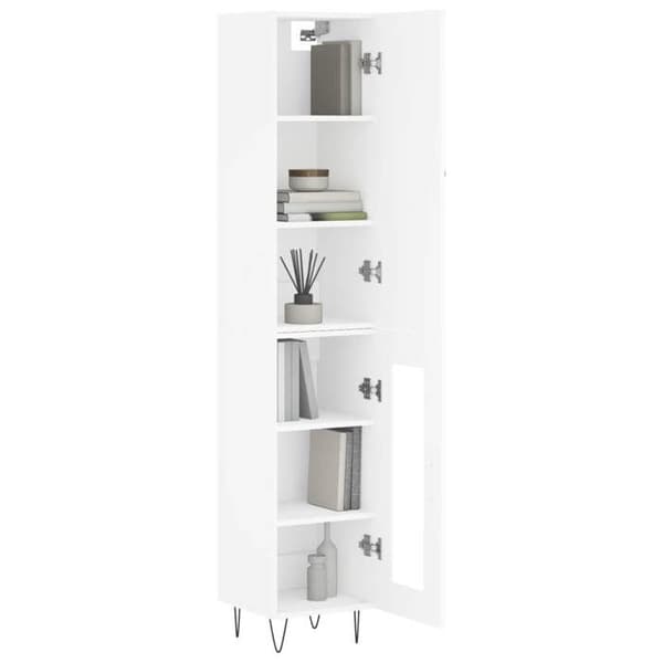Maison Exclusive - Buffé hög Vit 34,5x34x180 cm Ingenjörsträ