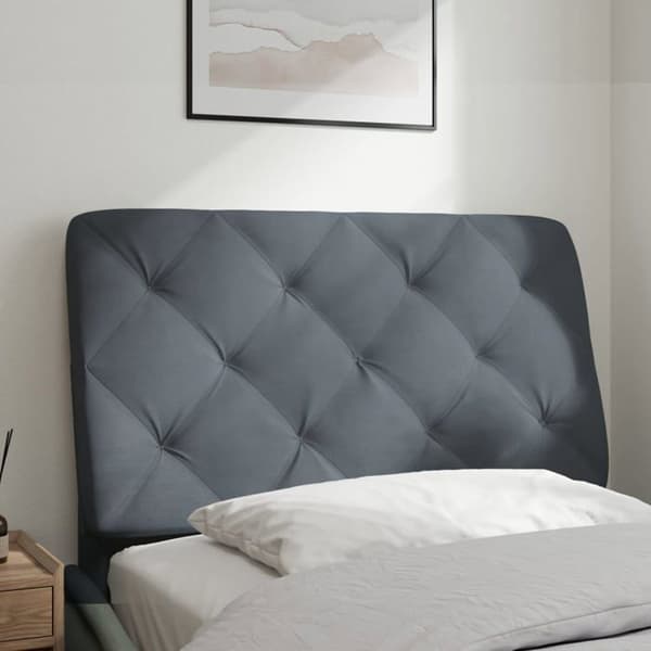 Maison Exclusive - Mörkgrå sänggavelkudde 90 cm i sammet mörkgrå