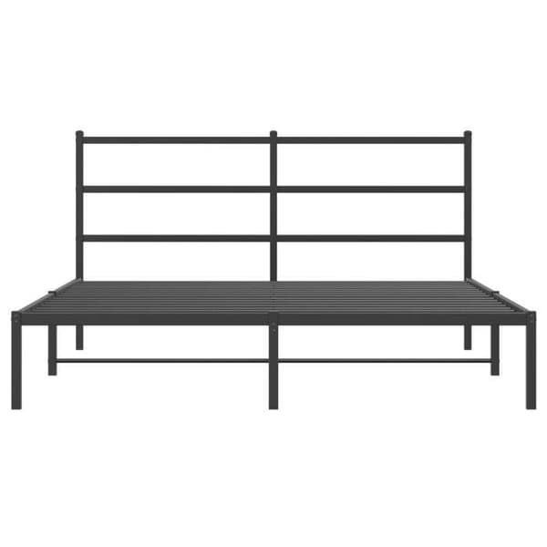 Maison Exclusive - Metal sengestel uden madras og sort hovedgærde 160x200 cm