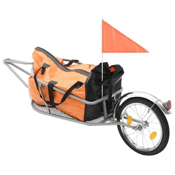 Bagagetrailer til cykel med taske Orange og sort40 [cm] Orange