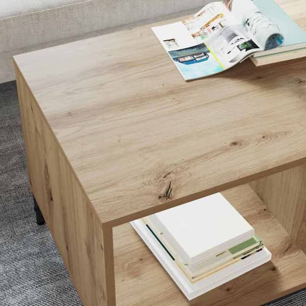 Soffbord - EXKLUSIV HEM - Modern rektangulär - Ingenjörsträ - Brun - 90 x 49 x 46 cm