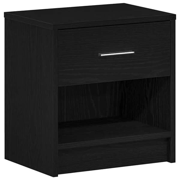 Maison Exclusive - Natborde 2 stk med skuffe Sort 39x28x41 cm