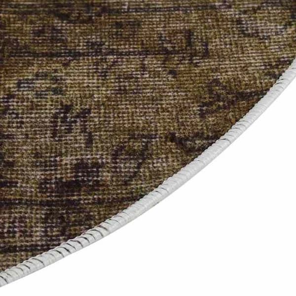 Maison Exclusive - Vaskbar Patchwork tæppe φ120 cm multicolor Flerfärgad