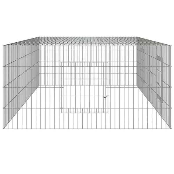 Koojer & burar - Maison Exclusive - Galvaniserat stål - 220 x 110 x 55 cm - 2 paneler Silver