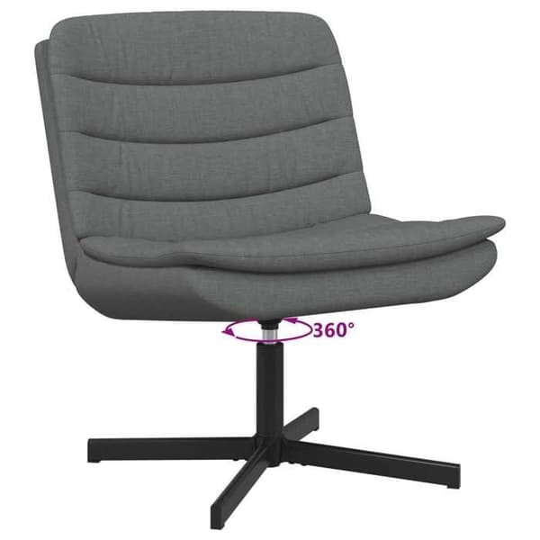 Svängbar stol - EXKLUSIV HEM - Svängbar stol - Mörkgrå - Polyester - 360° rotation Mörkgrå