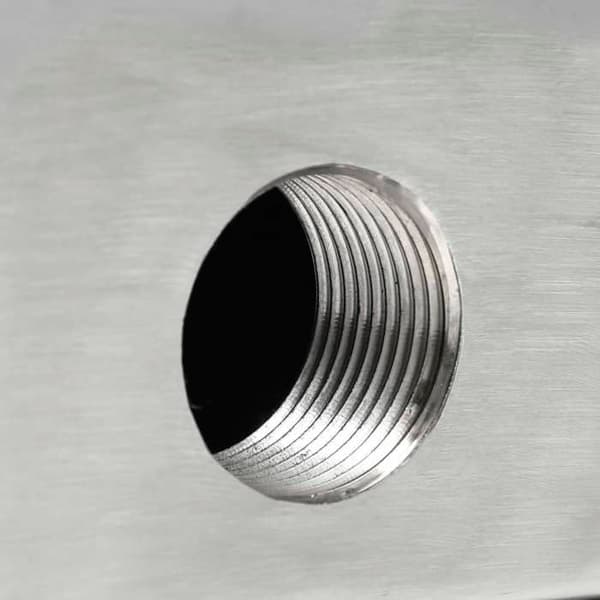 Dekorativ kaskade - Kaskade 30x34x14 cm - Rustfrit stål 304 - Mat børstet finish - Chlorresistent Silver