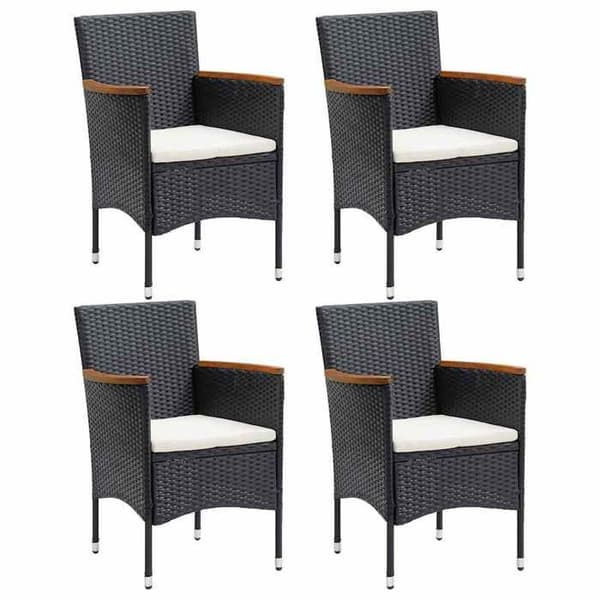 Maison Exclusive - Have spisebordssæt 5 stk Sort