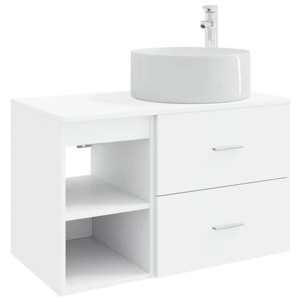 Maison Exclusive - Kylpyhuoneen kalustesarja 2 kpl Valkoinen