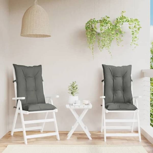 Maison Exclusive - Kuddar för stolar med hög rygg, 2-pack, mörkgrå blandning