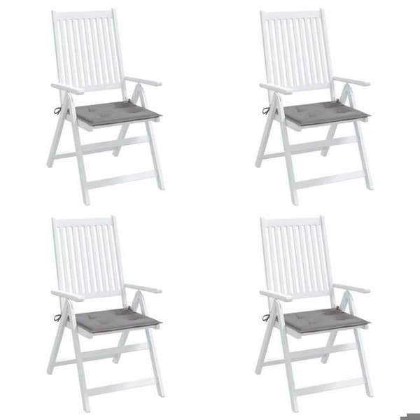 Maison Exclusive - Trädgårdsstolskuddar set om 4 grå 40x40x3 cm