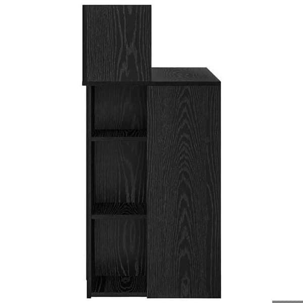 Maison Exclusive - Kontor Sort egetræ Ingeniørtræ 90 x 48 x 101,5 cm