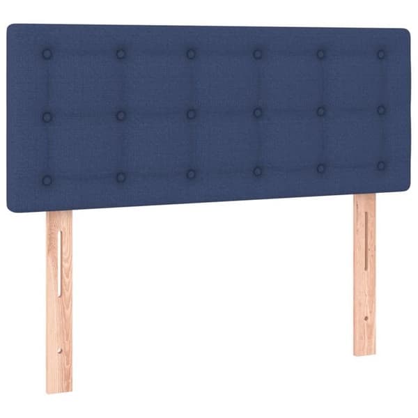 Maison Exclusive - Sengestel med springmadras Blå 90x200 cm Stof