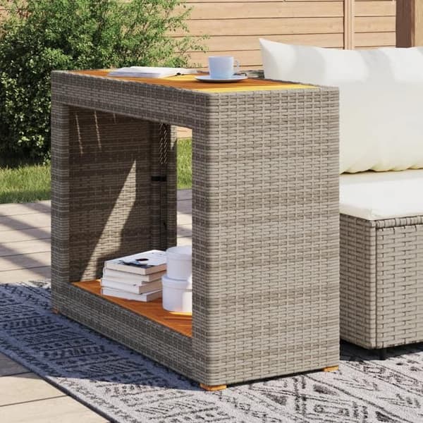 Maison Exclusive - Trädgårds sidobord med grå träskiva 100x40x75 cm