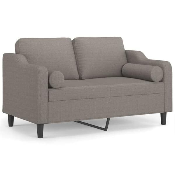 Soffa 2 platser - Maison Exclusive - Taupe - Tyg 100% polyester - Metallram Mol