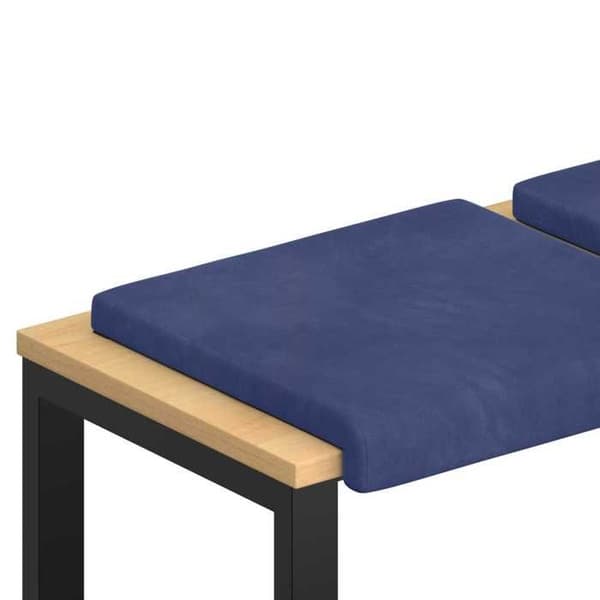 Maison Exclusive - Bänkdyna 2 st Sammet Blå djup 35 cm