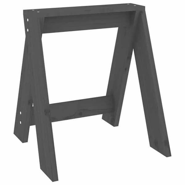 Maison Exclusive - Barstolar set om 2 grå 40x40x45 cm massiv furu grå