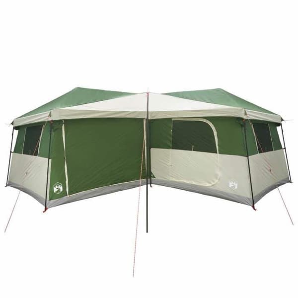 Familjetält - EXKLUSIVT HUS - 14 platser - Polyester 185T PU - 3 sovrum - Markis
