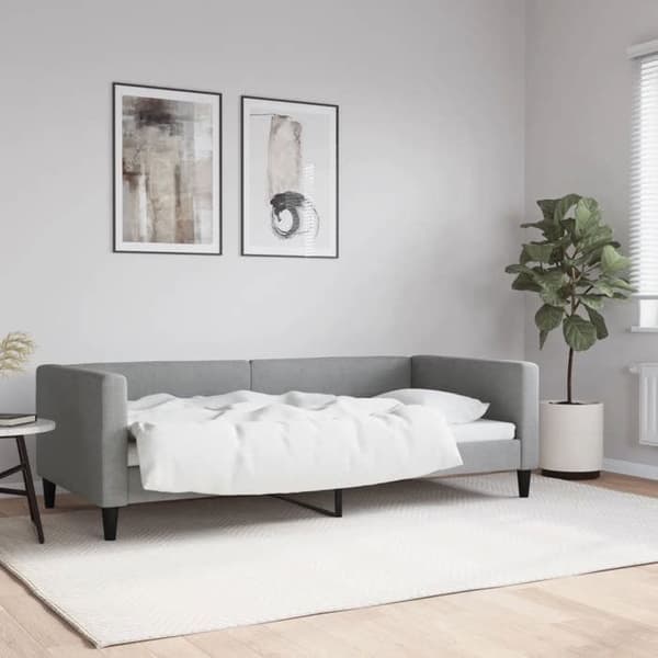 Maison Exclusive - Vaaleanharmaa 90x190 cm kangas ilman patjaa Ljusgrått