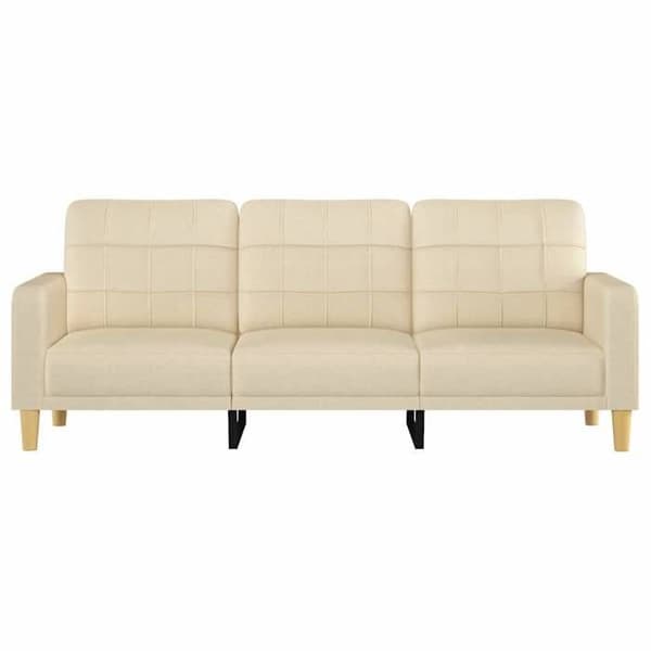 Maison Exclusive - Soffa 3-sits Creme 180 cm Tyg